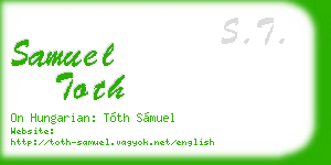 samuel toth business card
