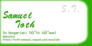 samuel toth business card